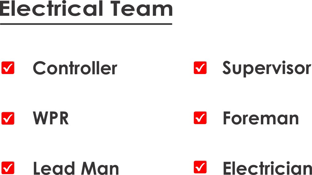 meg electrical department service list